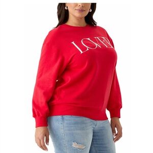 Lovely Red Women's Crew Neck Sweater